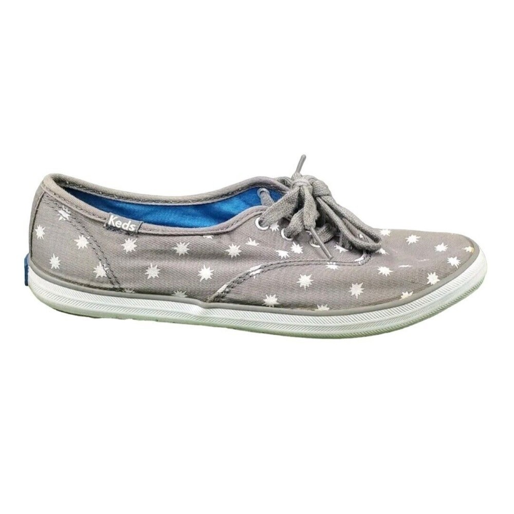 Keds Champion Sneakers Gray White Low Top Comfort Foam Women's Shoes Size 6.5